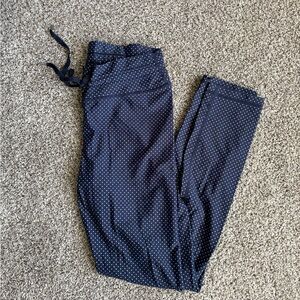 The Upside Navy with White Polka Dot Active Leggings